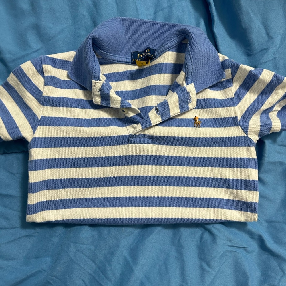 Polo by Ralph Lauren Kids Blue and White Striped Polo